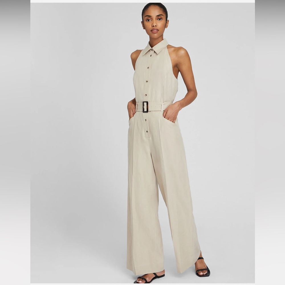 Club Monaco Cotton Linen Blend Jumpsuit